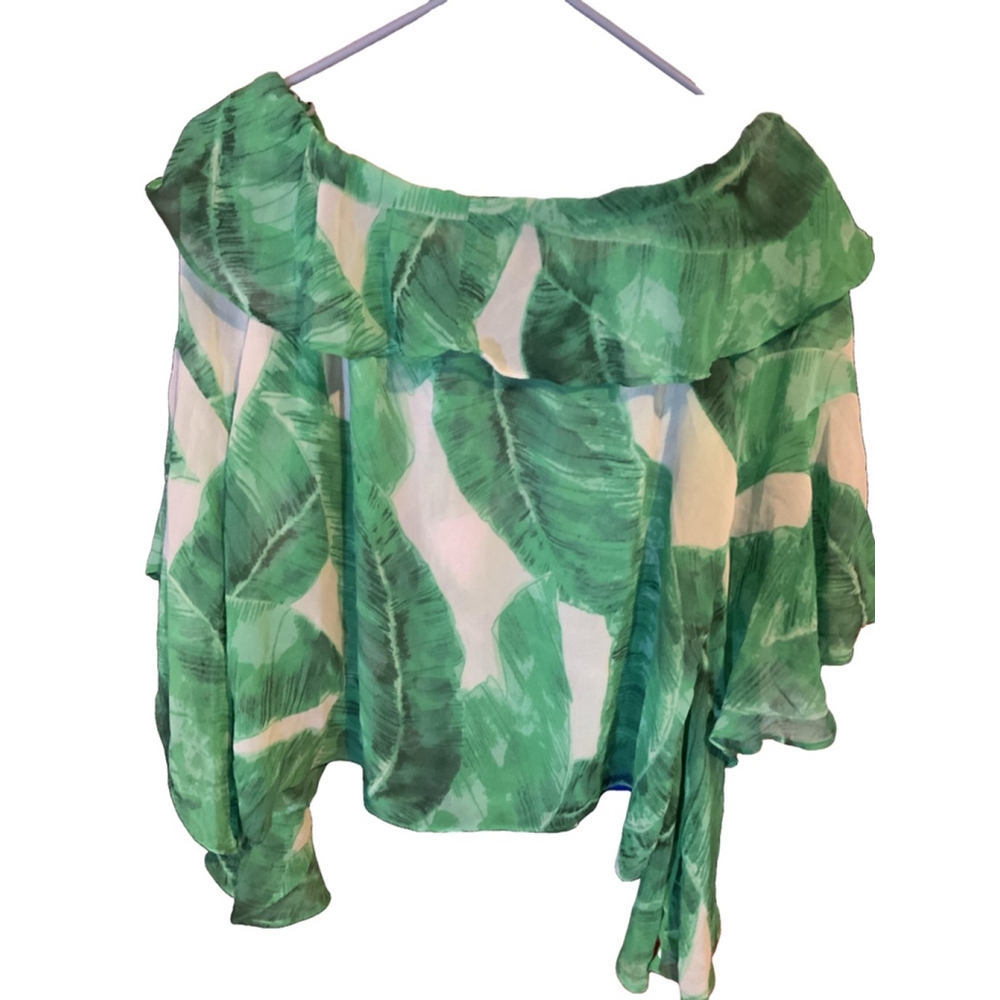 Olivaceous Tropical Blouse Farm Rio Style
